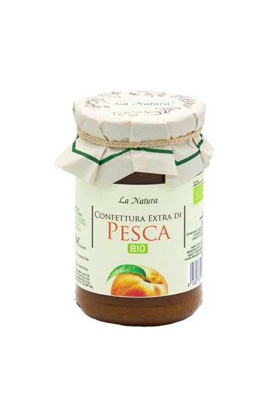Topf Pfirsichmarmelade