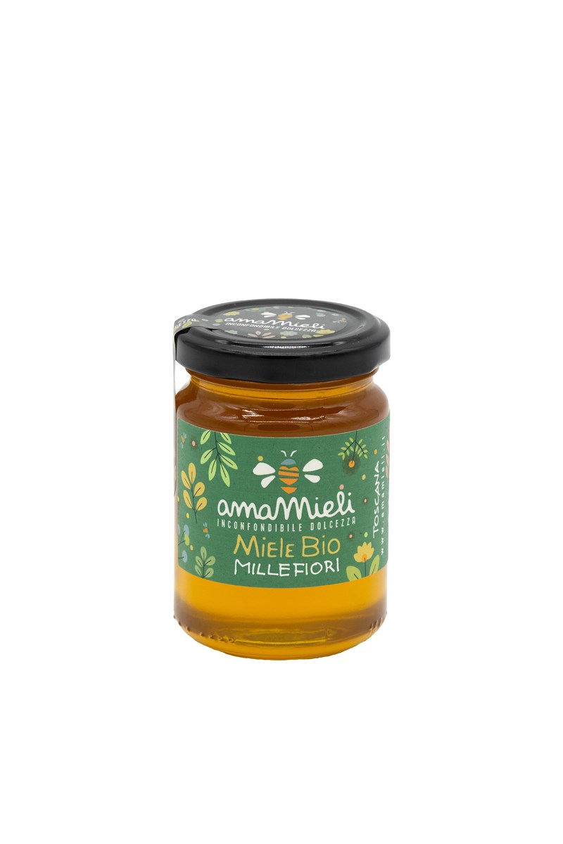 Toskanisches Bio-Honigglas mit tausend Blumen